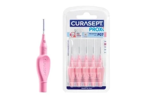 CURASEPT Curasept Proxi P07 0,7 mm roze interdentale borstel 6 stuks