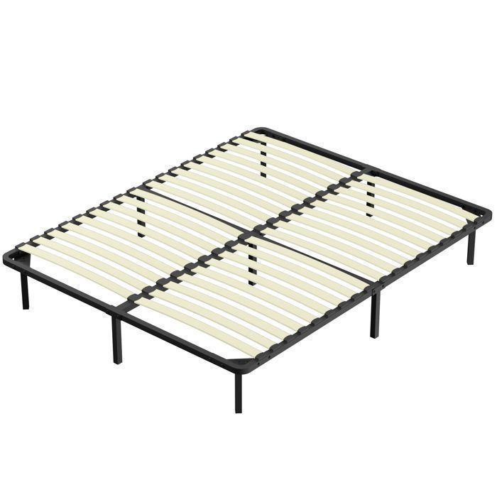 TUNCCO Bedbodem 160x200cm, met 9 poten, 2 x 18 latten, stevig, snelle en eenvoudige montage, vrije ruimte onder het bed: 29cm