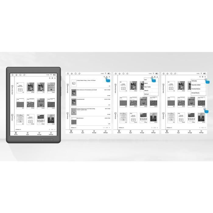 Bemi Cognita Tab 8 E-reader 7,8 inch E Ink 16 GB WiFi Android Antireflecterend scherm LED-verlichting