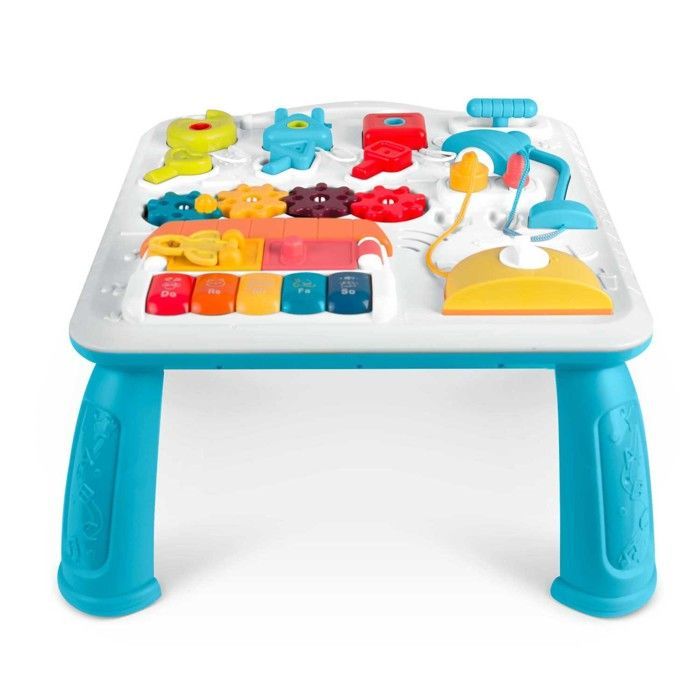 Table éducative musicale - JANSHOP - Piano coloré - Éléments mobiles - Développement motricité fine