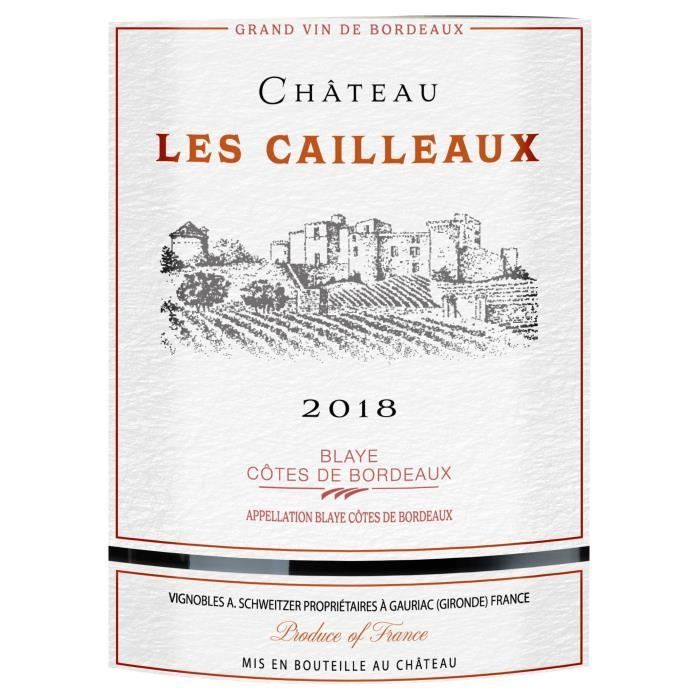 Château Les Cailleaux 2018 Blaye Côtes de Bordeaux - Vin rouge de Bordeaux