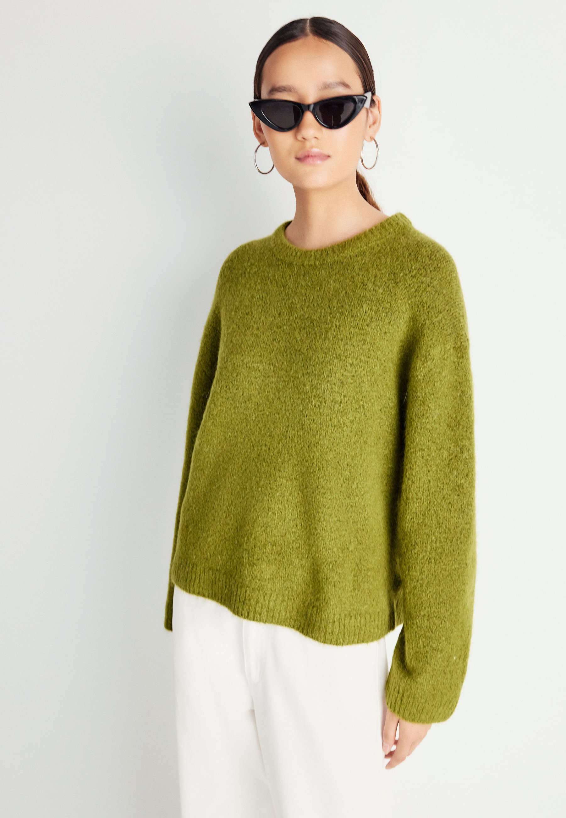 Gina Tricot trui met ronde hals - Trui - vrolijk groen