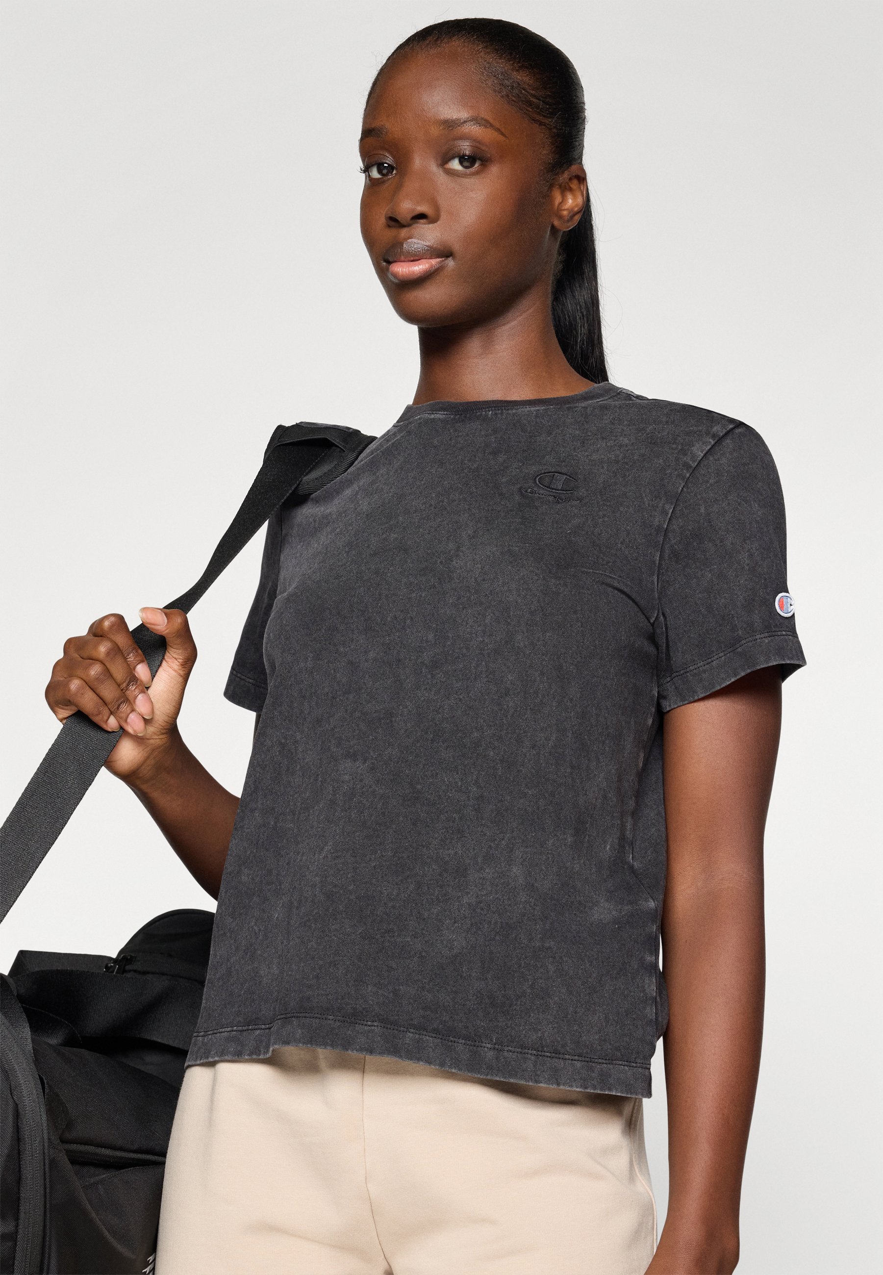 Champion ICONS WASH CREWNECK - Basic T-shirt - zwart