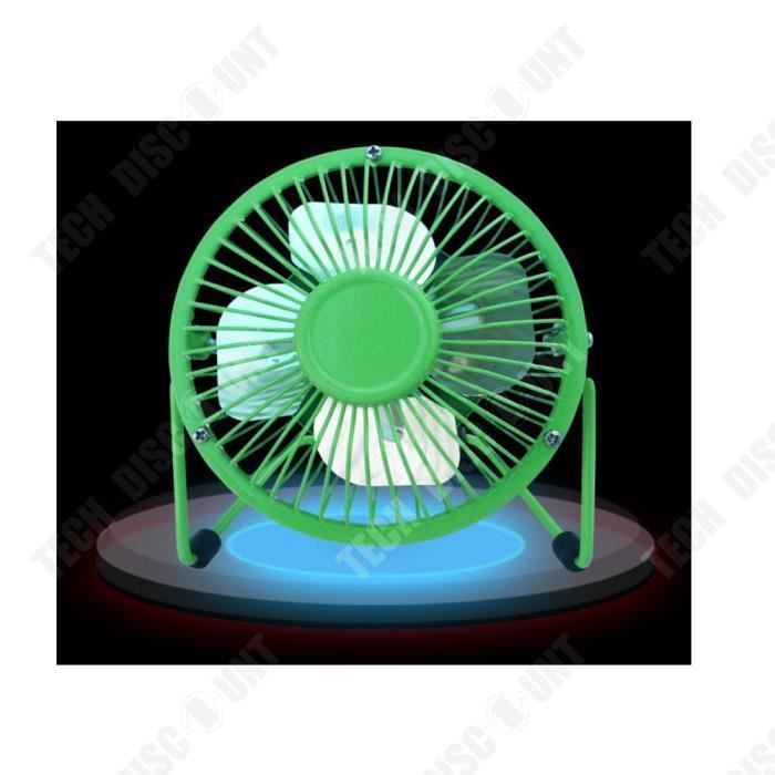 Ventilador - TD® - De pedestal - USB - 96 mm - Silencioso - Oscilante - Verde