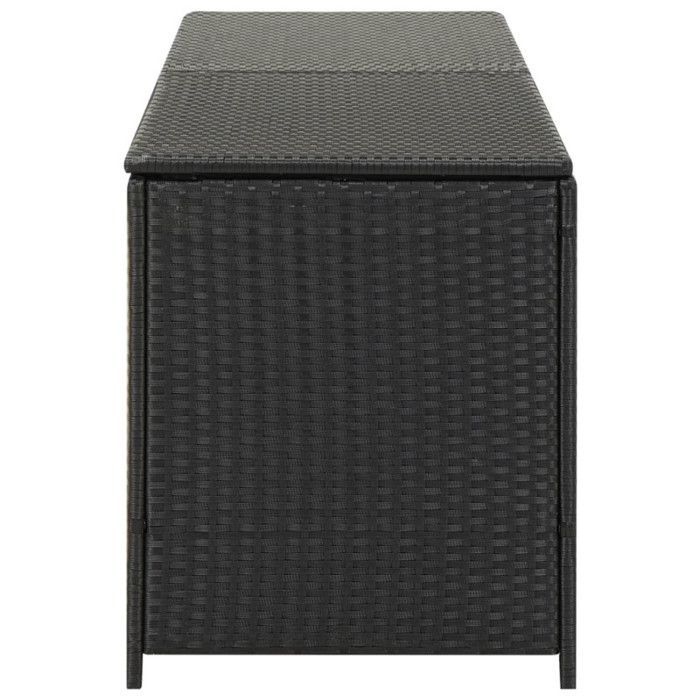 Opbergkist - vidaXL - 200x50x60 cm - Geweven hars - Zwart - Weerbestendig