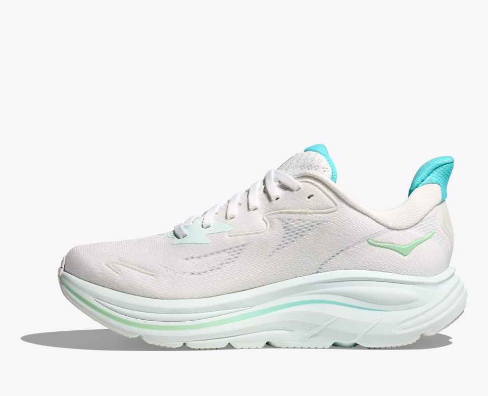 HOKA Clifton 10 Wit / Cielo Blauw