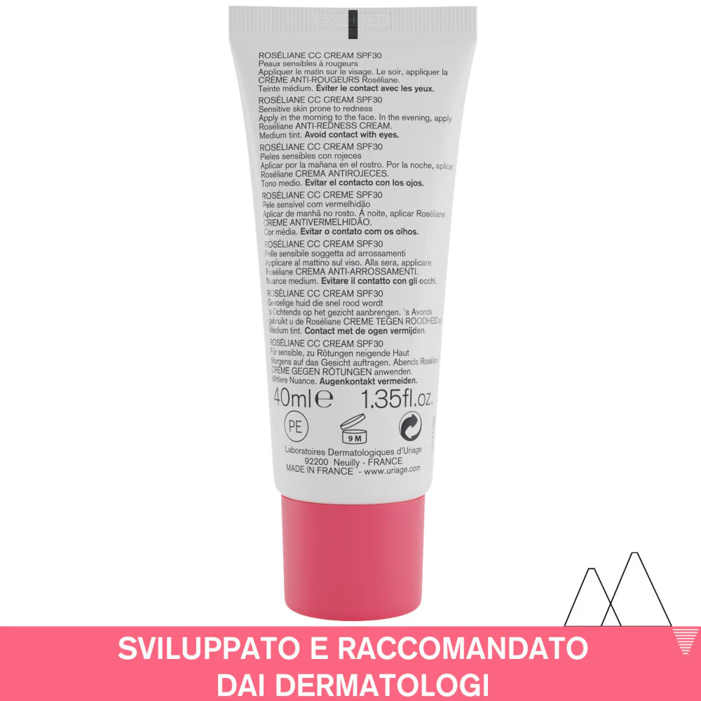 ROSÉLIANE CC cream spf30 crema colorata antirossori - CC Cream