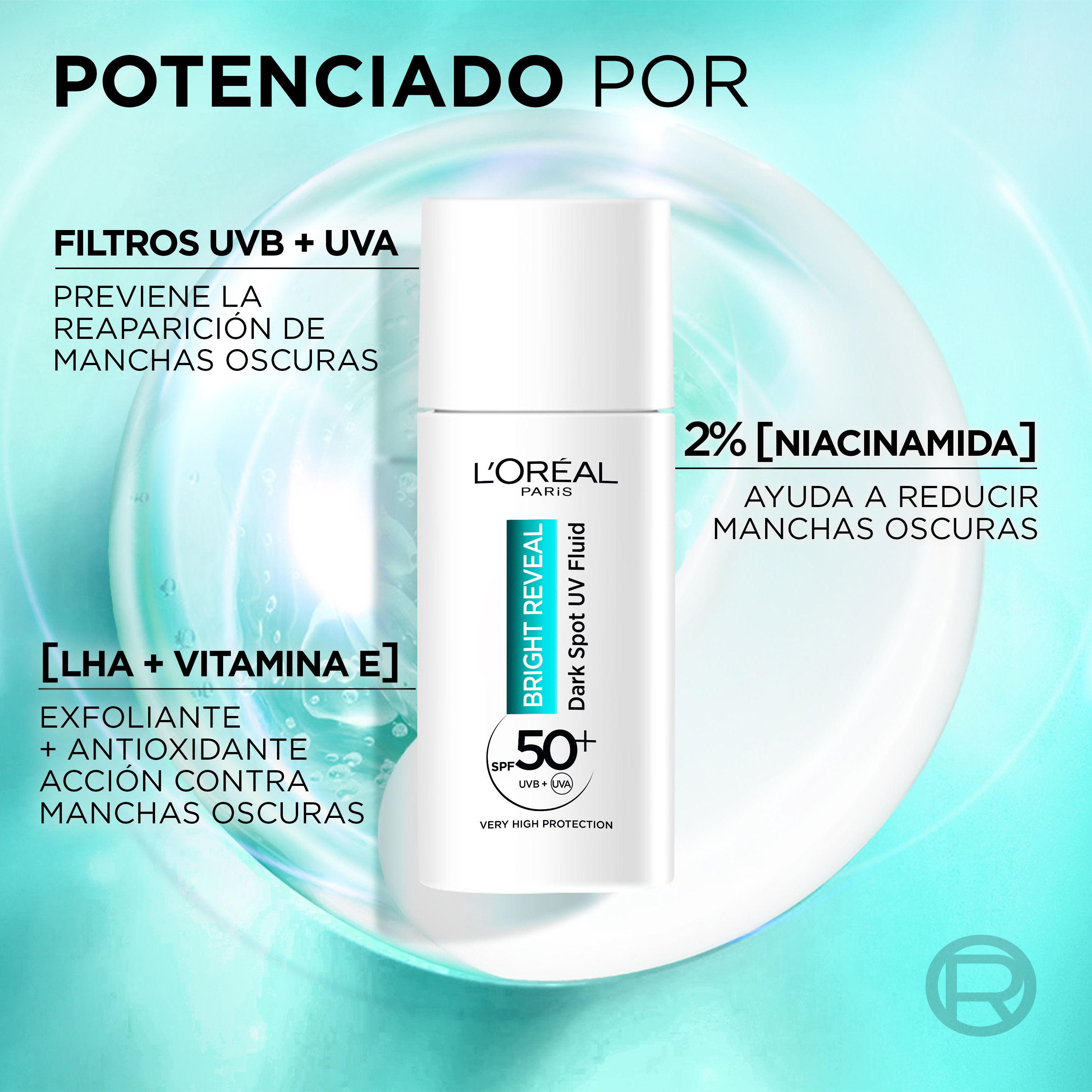 Bright Reveal hidratantni fluid protiv tamnih mrlja s niacinamidom SPF 50 Hidratantne kreme za lice