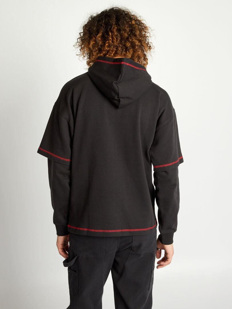 Moletom 2 em 1 'Stranger Things' e camiseta - PRETO
