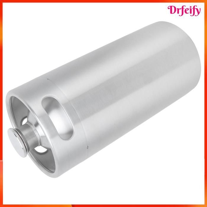 Barril de cerveza Akozon √Barril de cerveza miniatura de acero inoxidable de 3,6 L con tapa, ideal para electrodomésticos.
