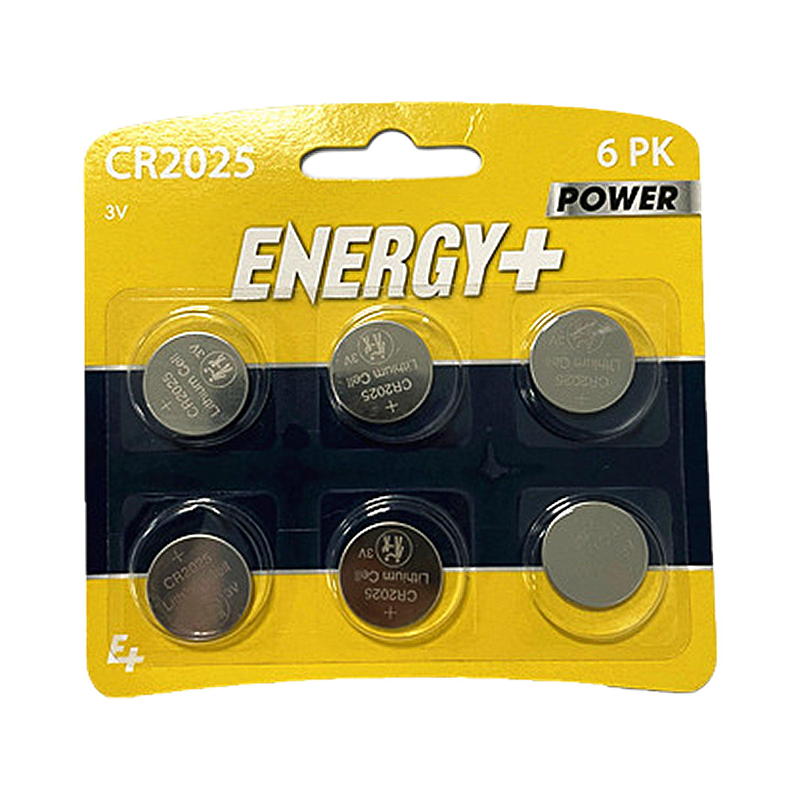 Energiknappcellebatterier 6-pakning, CR2025, Energi