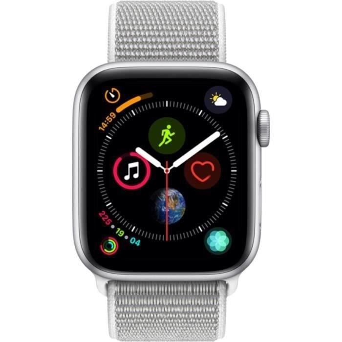 Apple Watch Series 4 GPS - Caja de aluminio plateado de 44 mm - Cierre de hebilla (2018) - Reacondicionado - Excelente estado