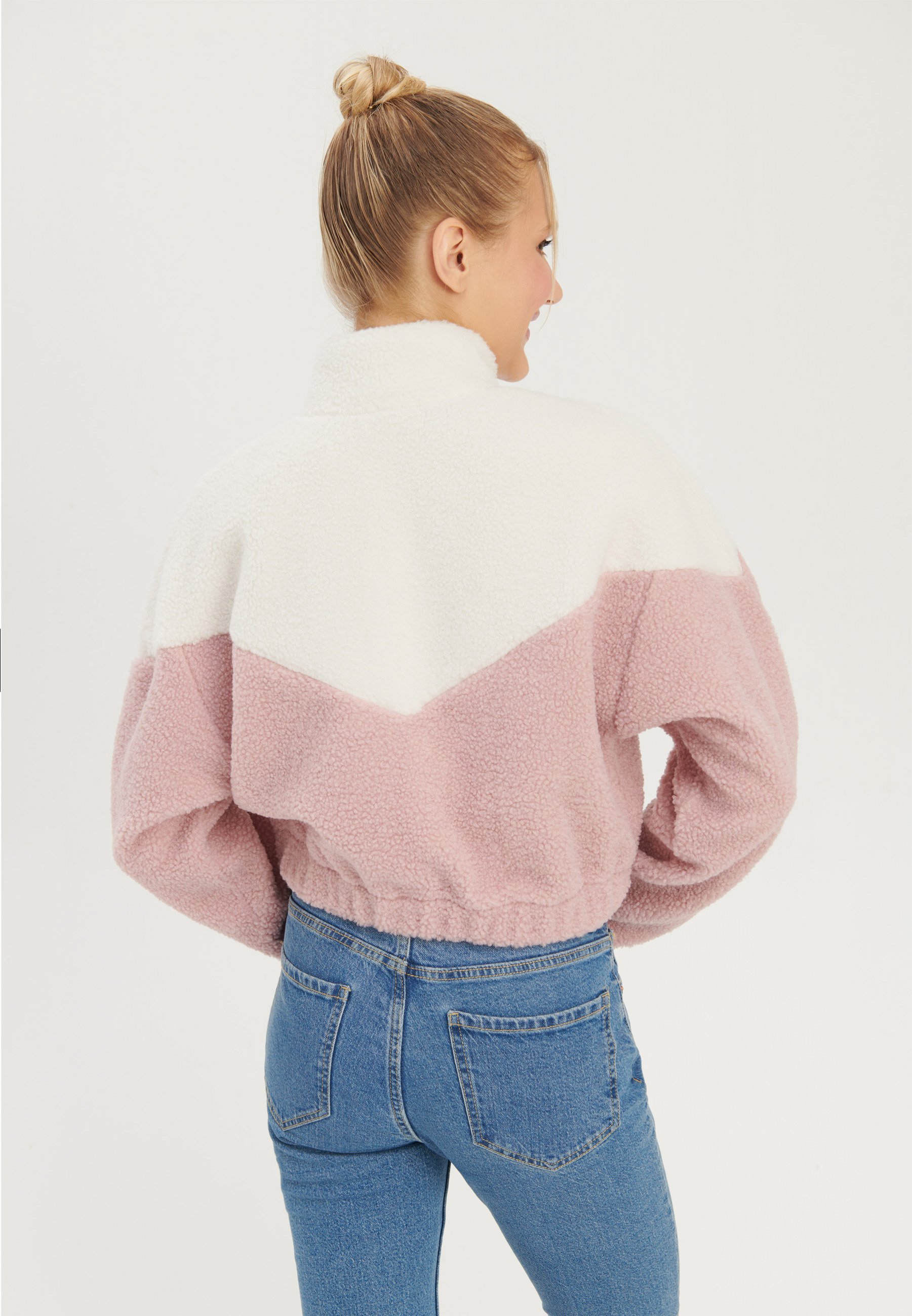Pull en polaire Even&Odd - blanc cassé/rose