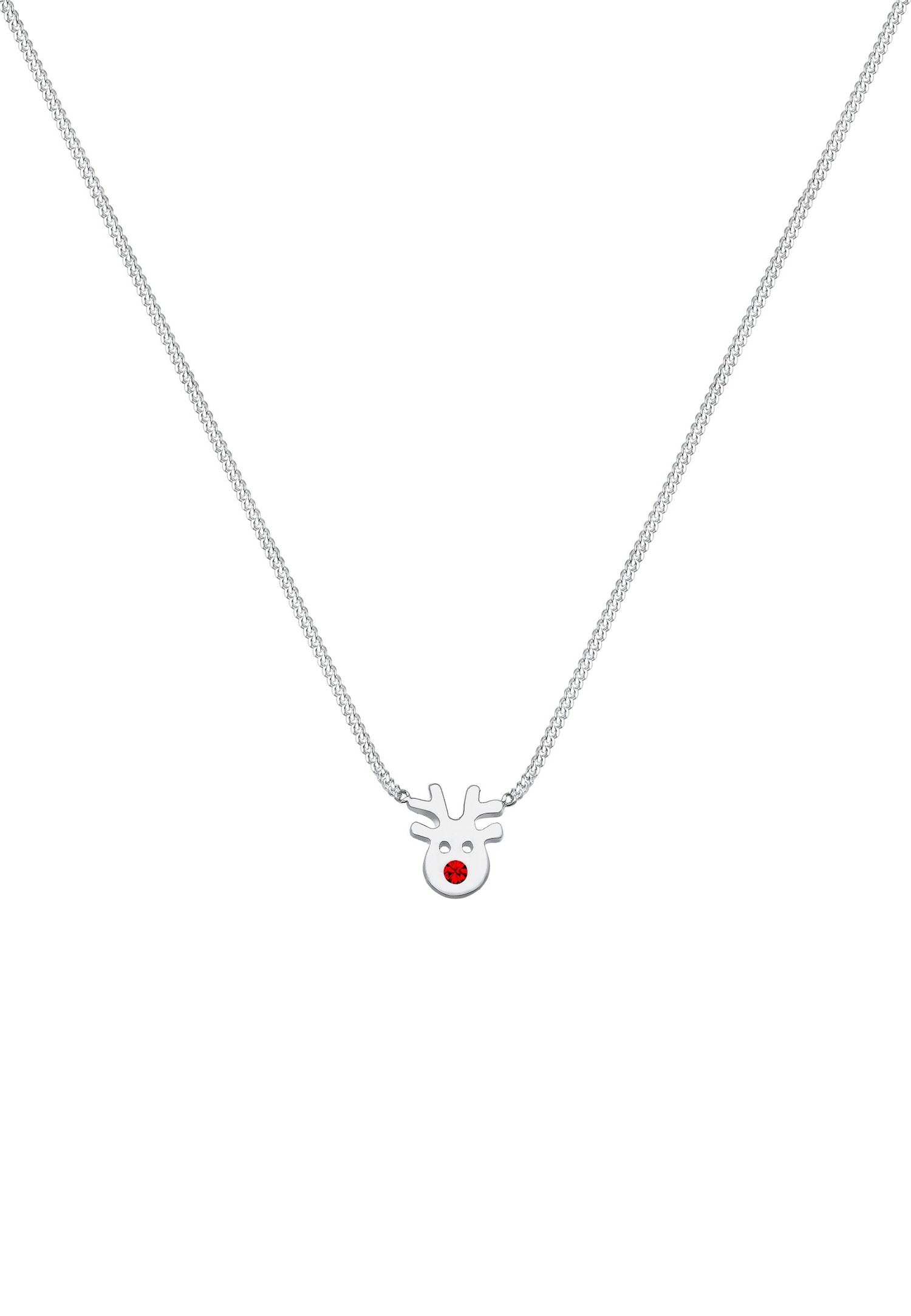 Elli Enfant Pendentif Renne Jouant avec des Cristaux en Argent Sterling 925