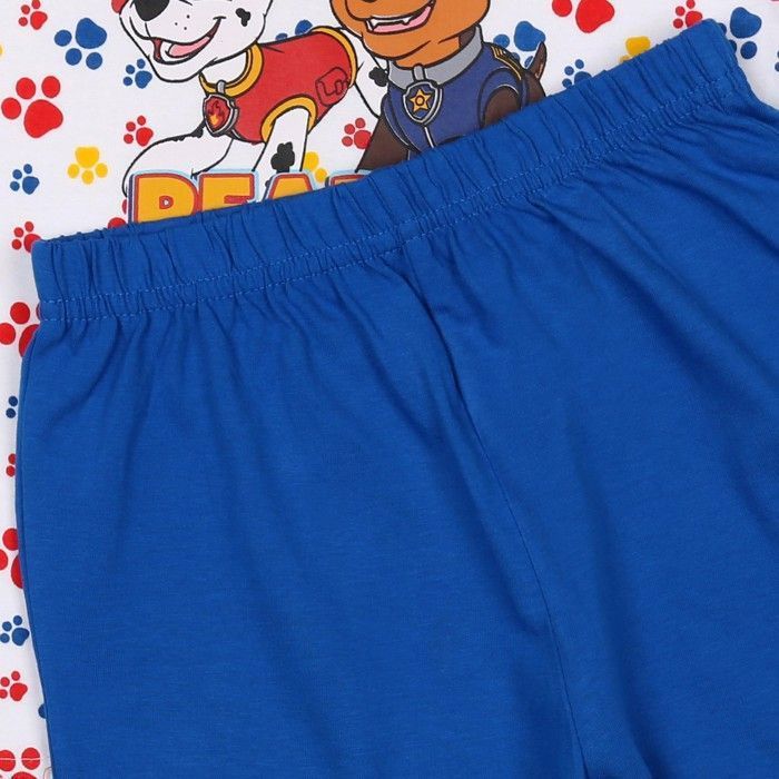 Pijama infantil de Paw Patrol Marshall Chase con tirantes, pijama de verano blanco y azul, talla 6