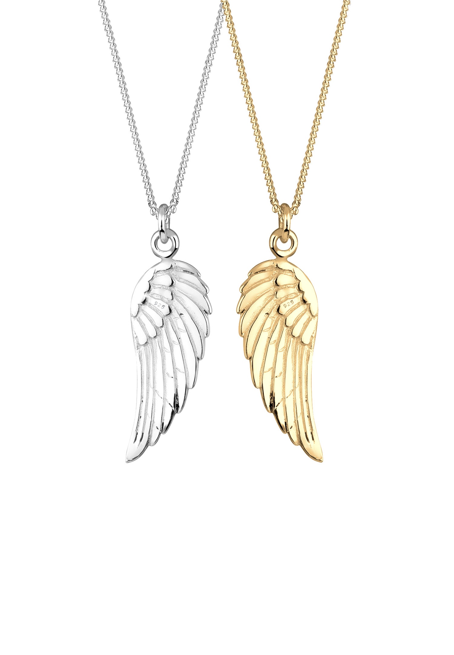 Elli Femmes Collier partenaire Friends ailes bicolore en argent sterling 925