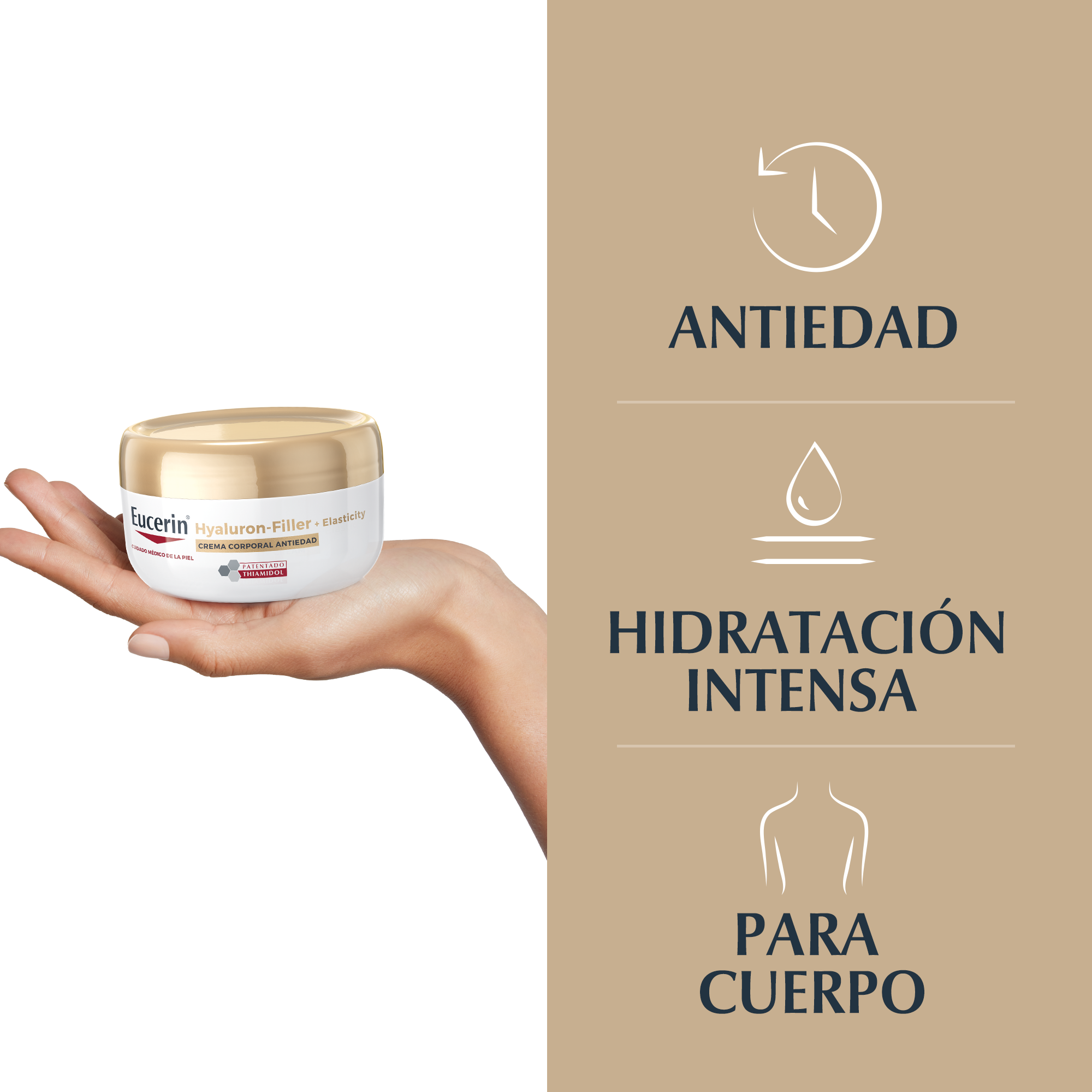 „Hyaluron-Filler Elasticity“ senėjimą stabdantis kūno kremas Vaistinės kūno pienelis