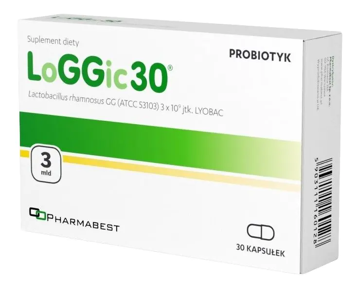 LoGGic30, Suplement diety zawierający żywe kultury bakterii, Kapsułki