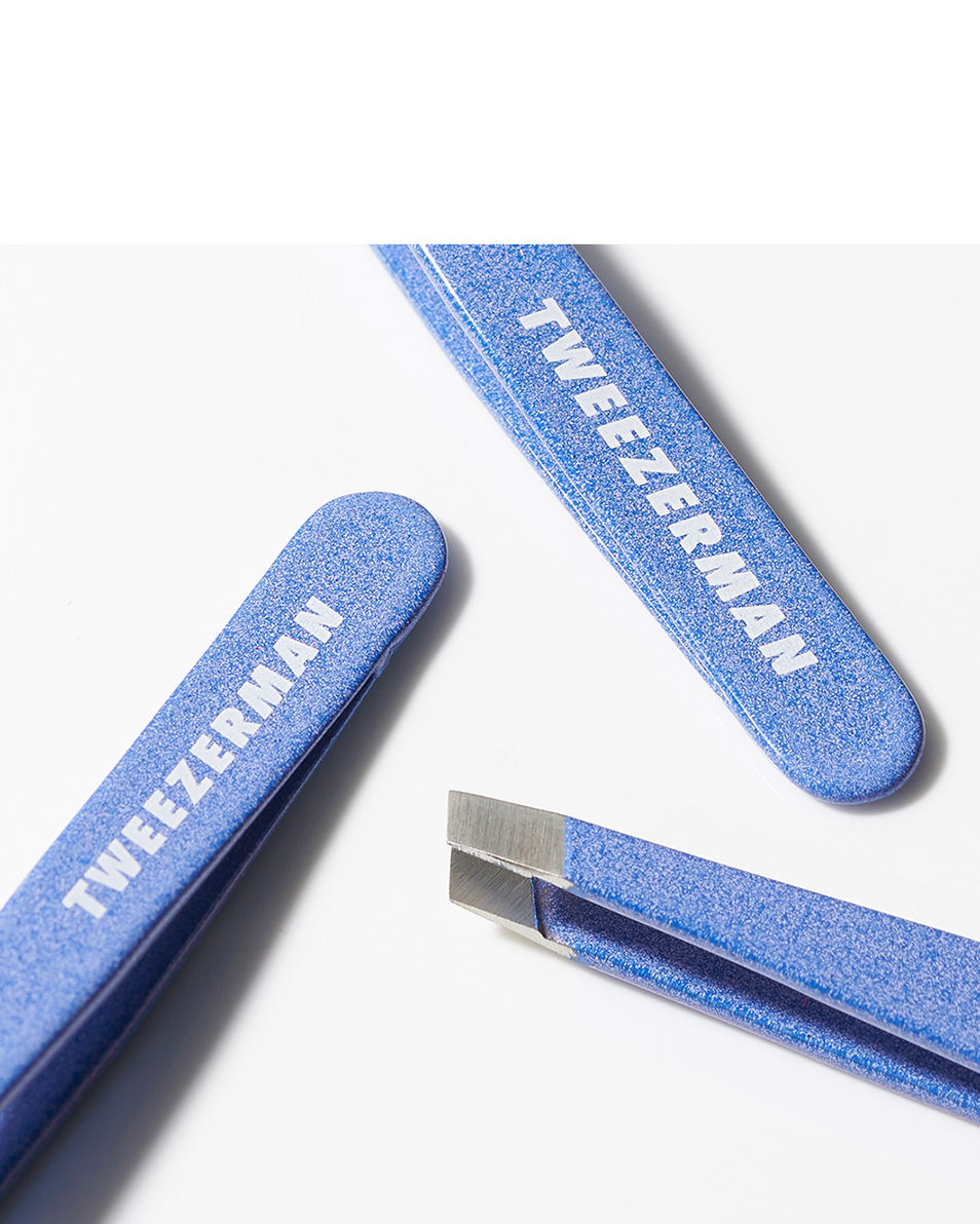 Ensemble Tweezerman Mini pince à épiler biseautée Granite Sky