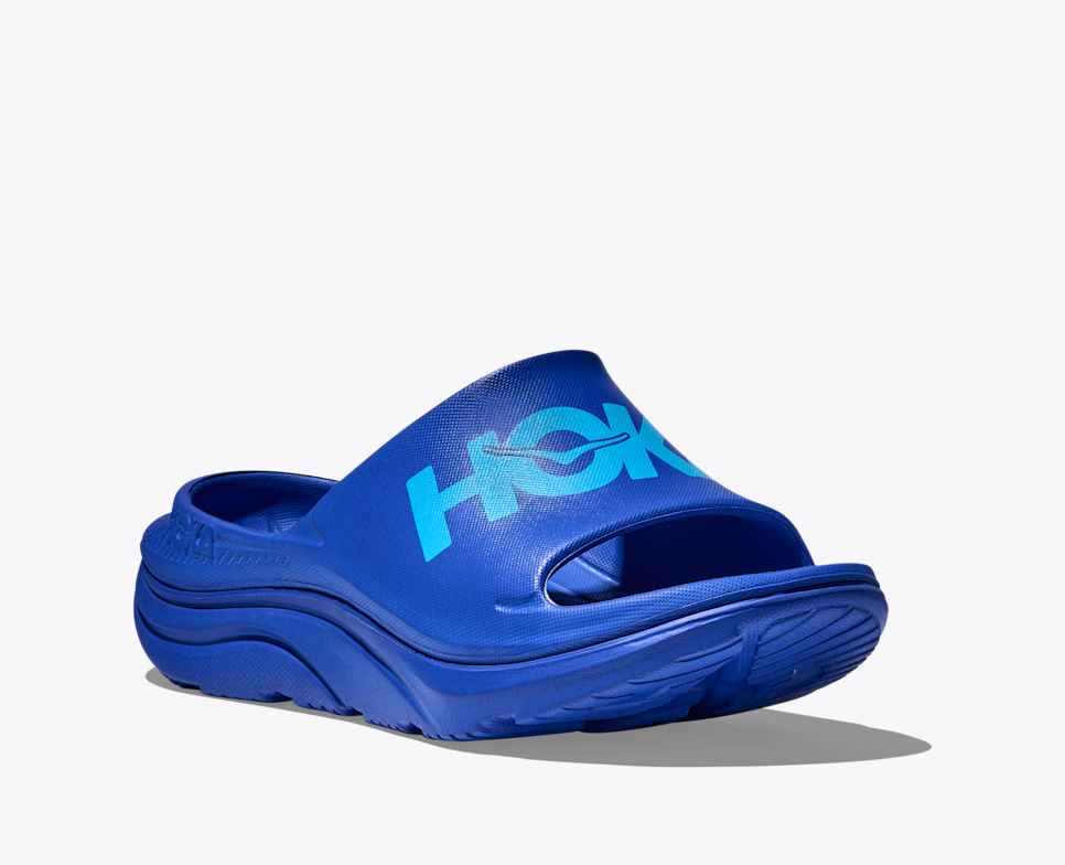 HOKA Ora Athletic Slides Ultramarine / Skyward Blue