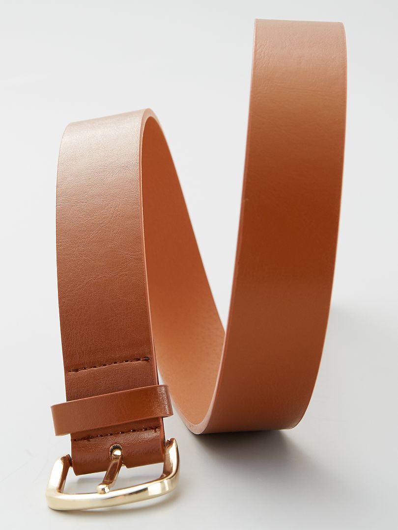 Eenvoudige effen riem - camelkleurig