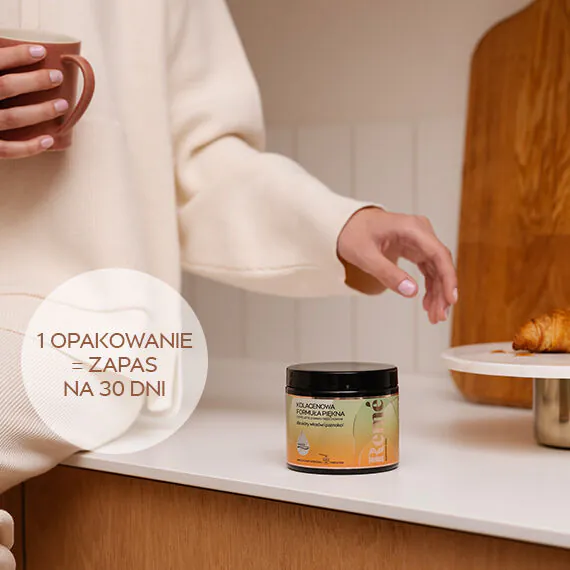 Reme Kolagenowa Formuła Piękna Caffe Latte o Smaku Orzechowym Proszek 150 g
