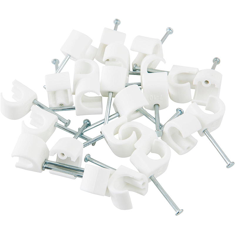 Egant Kabelklemmer 25-pakning 7–10 mm, hvite