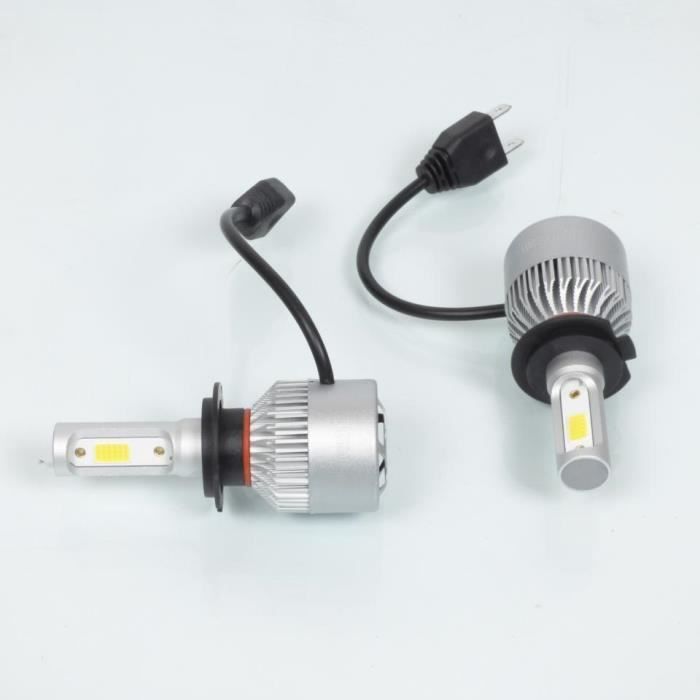 Kit de 2 bombillas LED H7 PX26D con ventilador, 80W, 10.000 lúmenes, 6500K, para motocicletas y automóviles.