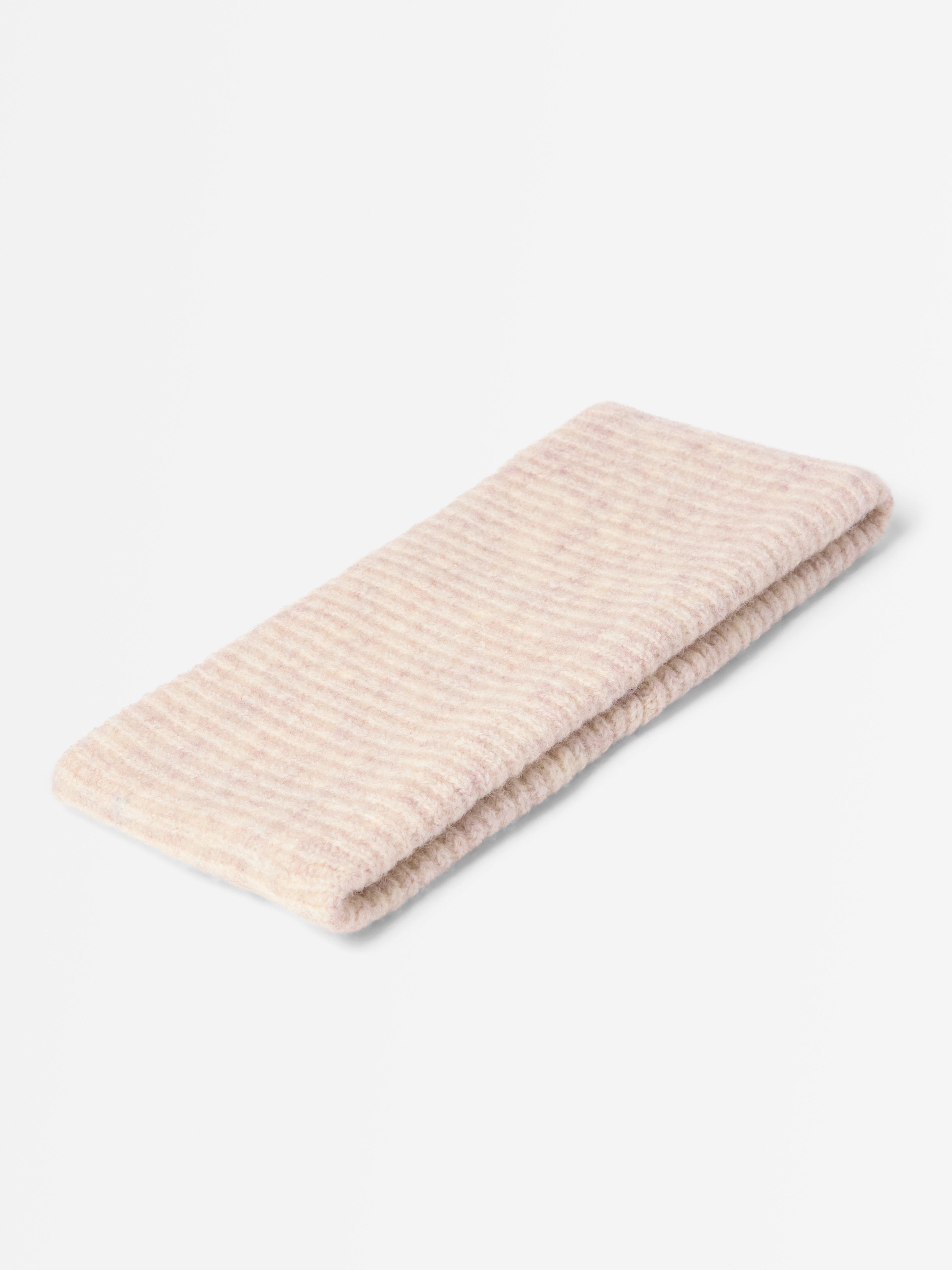 Bandeau tricoté beige clair chiné