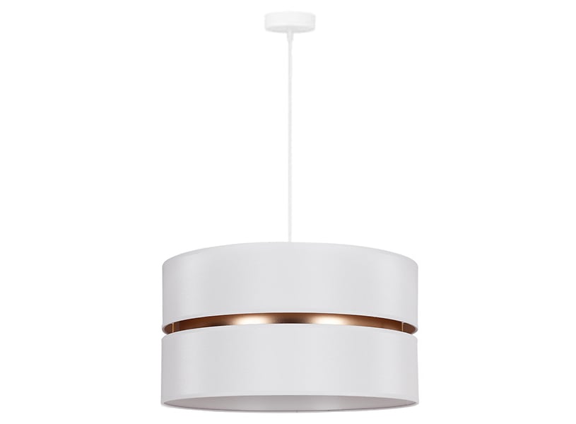 Lampa wisząca Duo tkaninowa biała