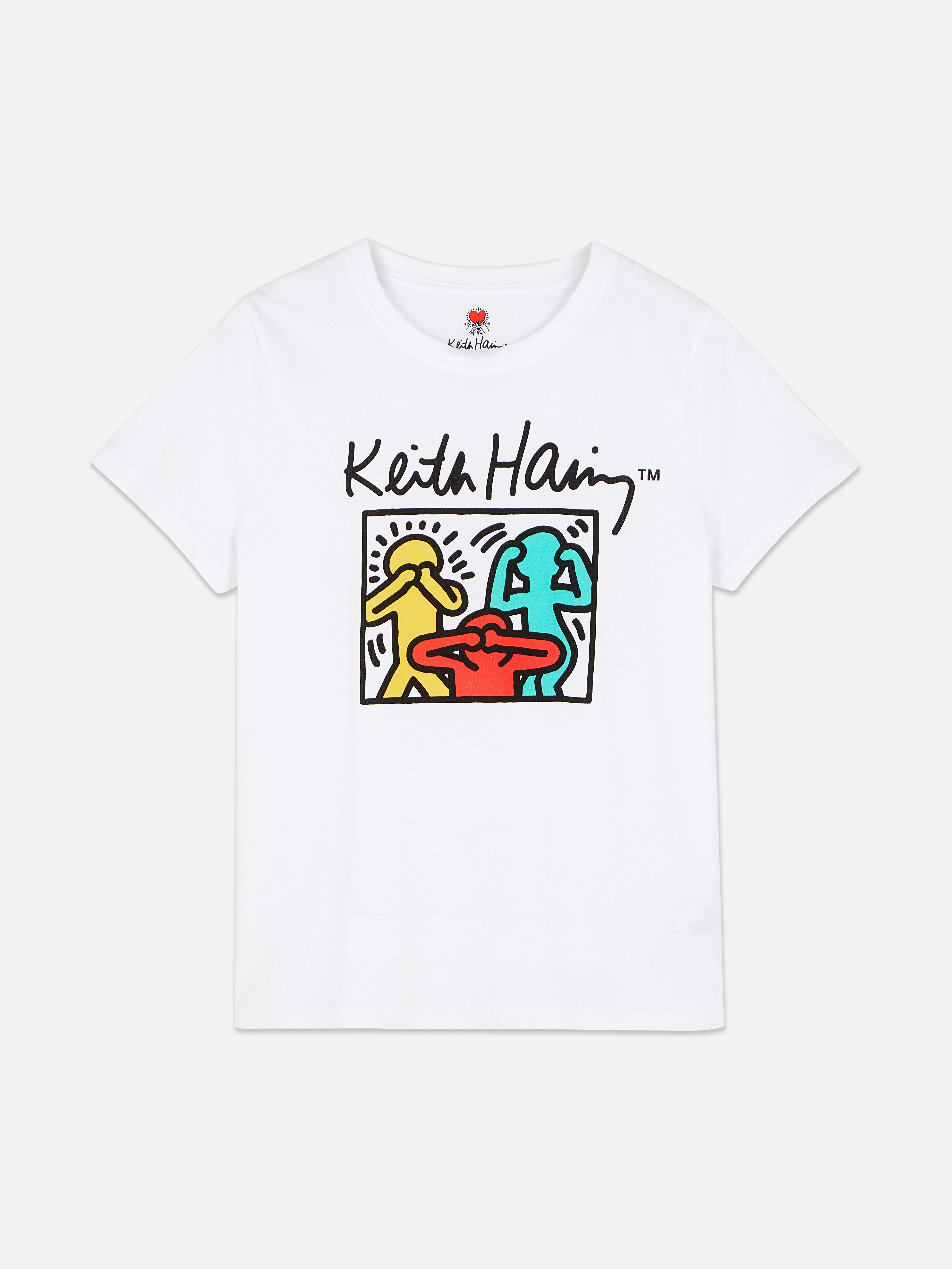Tricou cu imprimeu Keith Haring Înveselește-ți colecția cu acest tricou cu mânecă scurtă, care prezintă culorile vibrante și figurile funky ale lui Keith Haring.