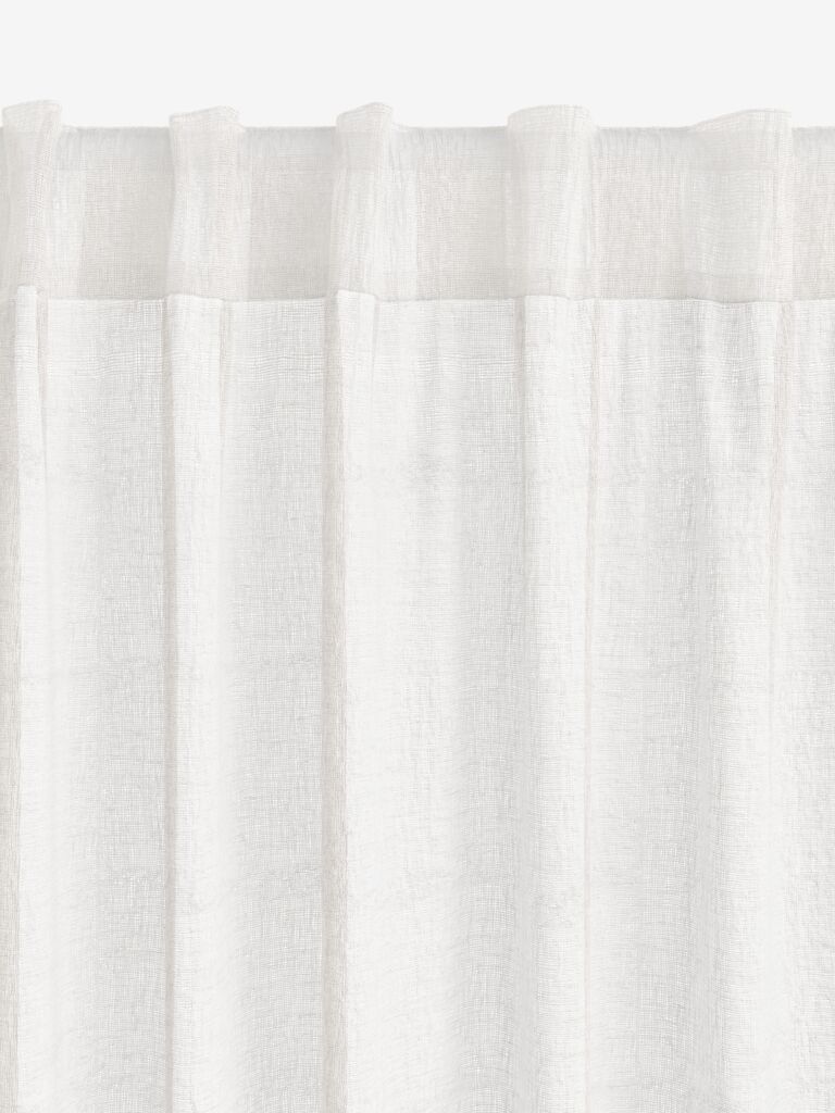 UNNEN UNNEN zavesa 1x140x300cm bela, videz lanu