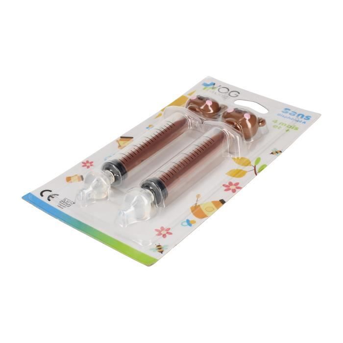 Mouche Bébé Seringues Ourson Sans Bisphénol A - 4 mois et plus