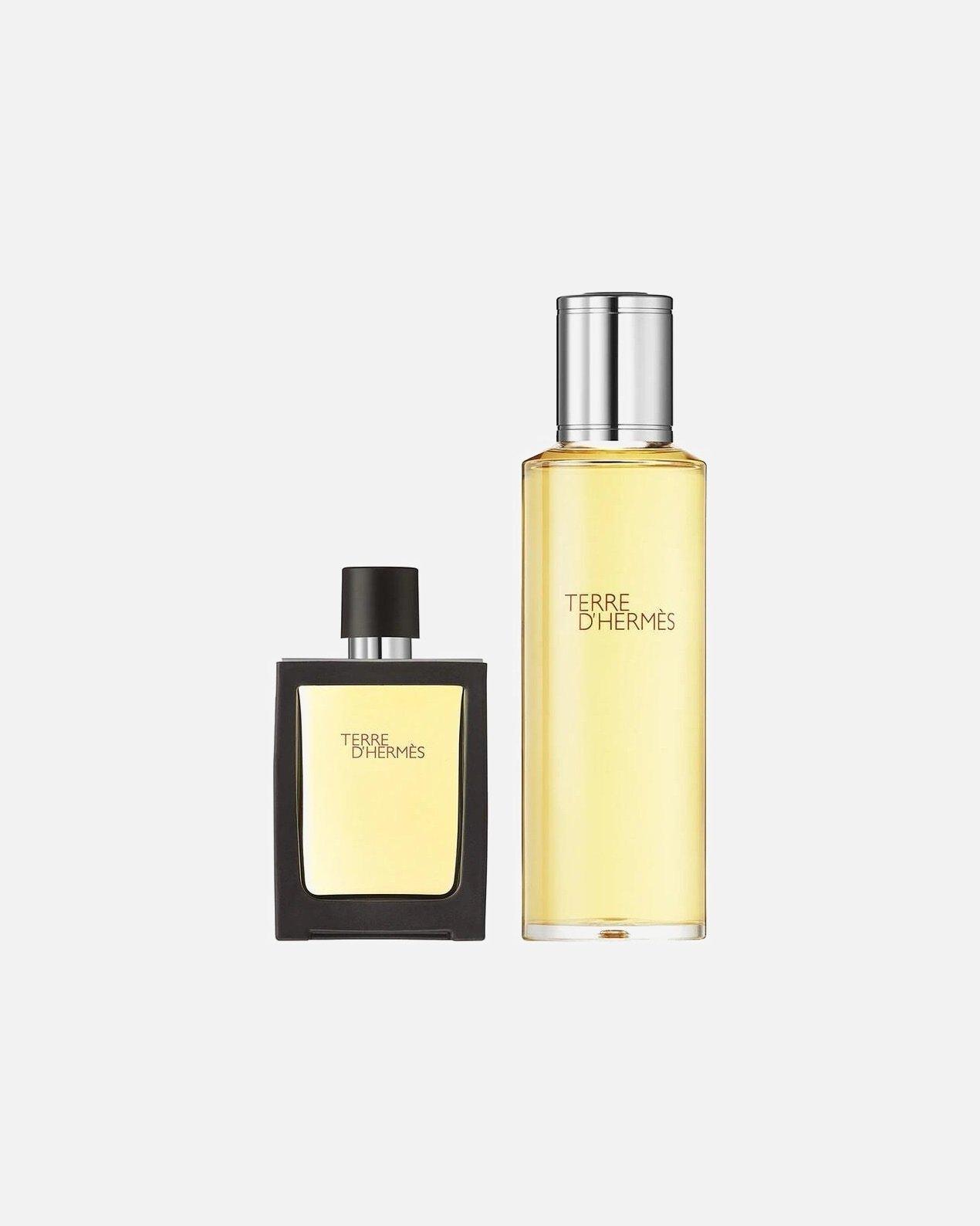 HERMÈS kvepalų rinkinys „Terre d'Hermès“ pakartotinai užpildomi kvepalai (30 ml) + papildymo pakuotė (125 ml) – 155 ml