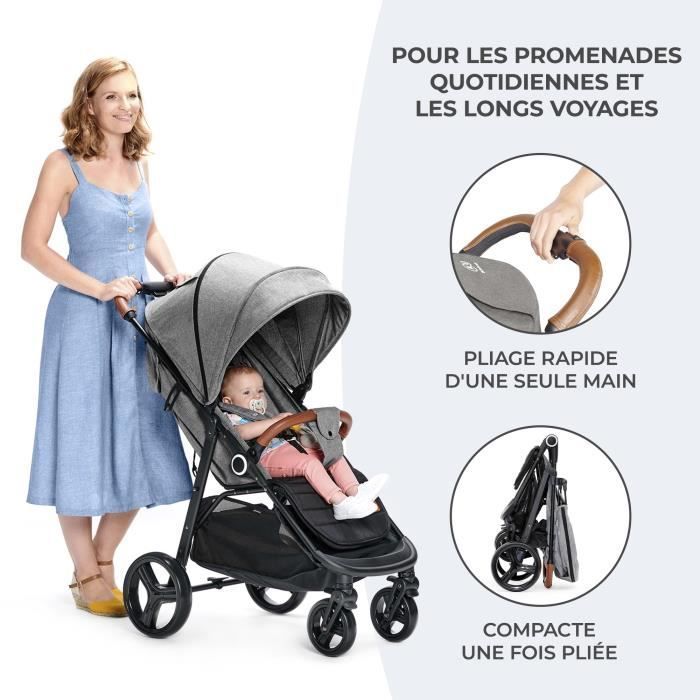 Kinderkraft Grande + Grijze kinderwagen