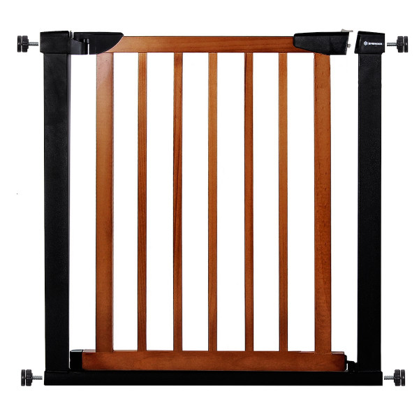 Bramka zabezpieczająca rozporowa 75-82 cm brązowo-czarna
