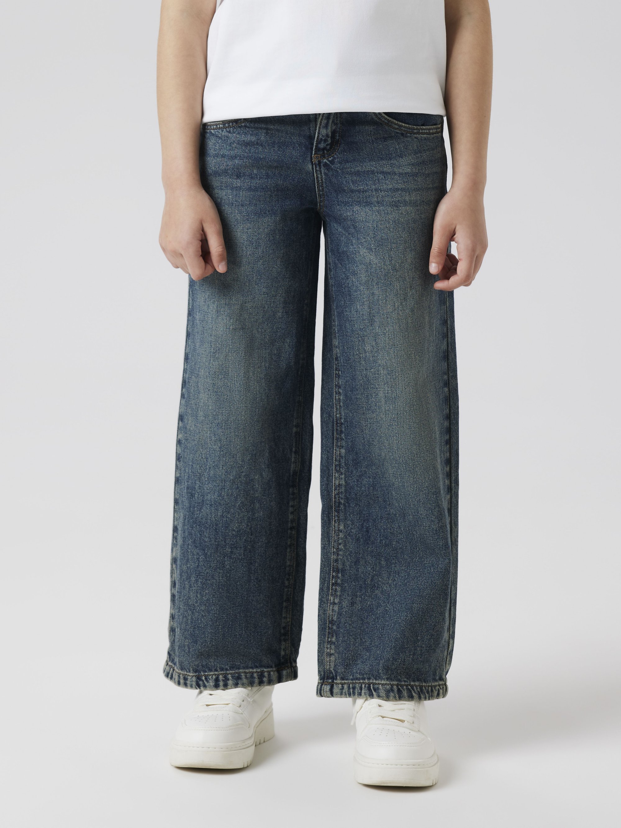 Appelez-le NKFROSE WIDE - Jean coupe décontractée - denim bleu foncé vintage