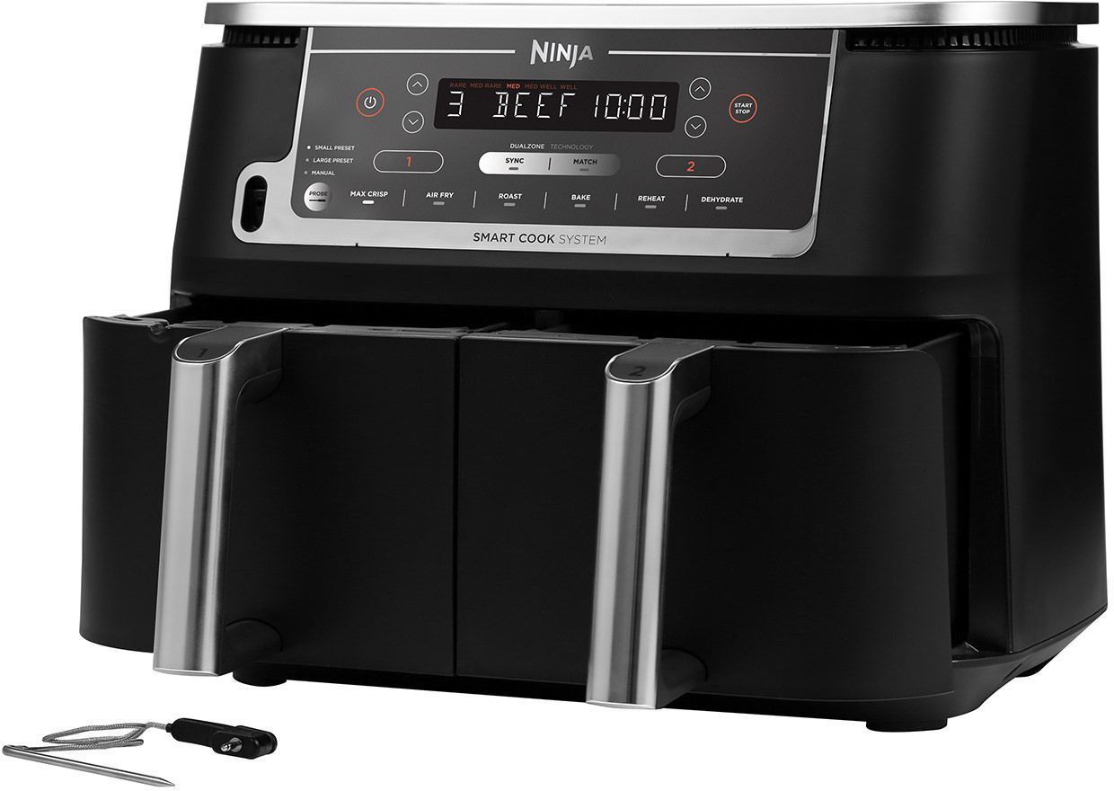 NINJA Airfryer AF451EU - Inhoud 9,5 liter - Dubbele watertank - 6 kookprogramma's - 2470W