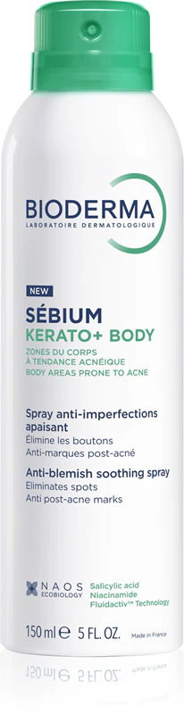 Bioderma Sébium Kerato+ Körperspray gegen Akne, Rötungen und Aknenarben
