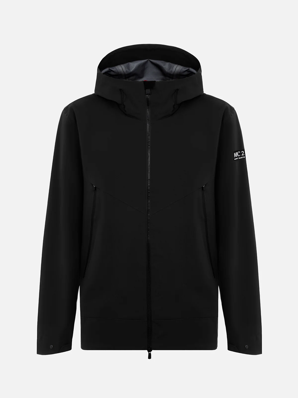 Parson herenjas met capuchon, zwart, 3 lagen
