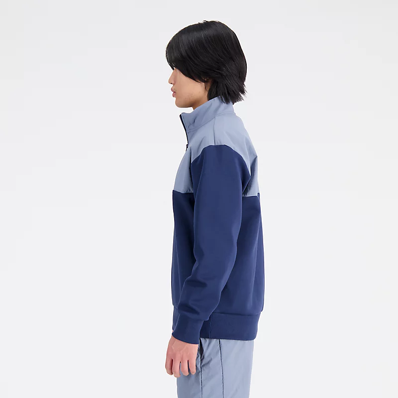 Férfi NB Athletics Tech Fleece félcipzáras kapucnis pulóver - NB SÖTÉTKÉK