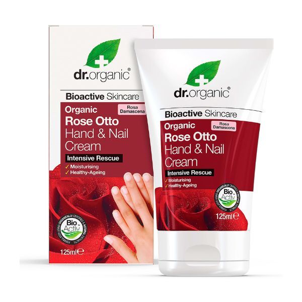 Cremă de mâini și unghii Dr. Organic Rose Otto 125 ml