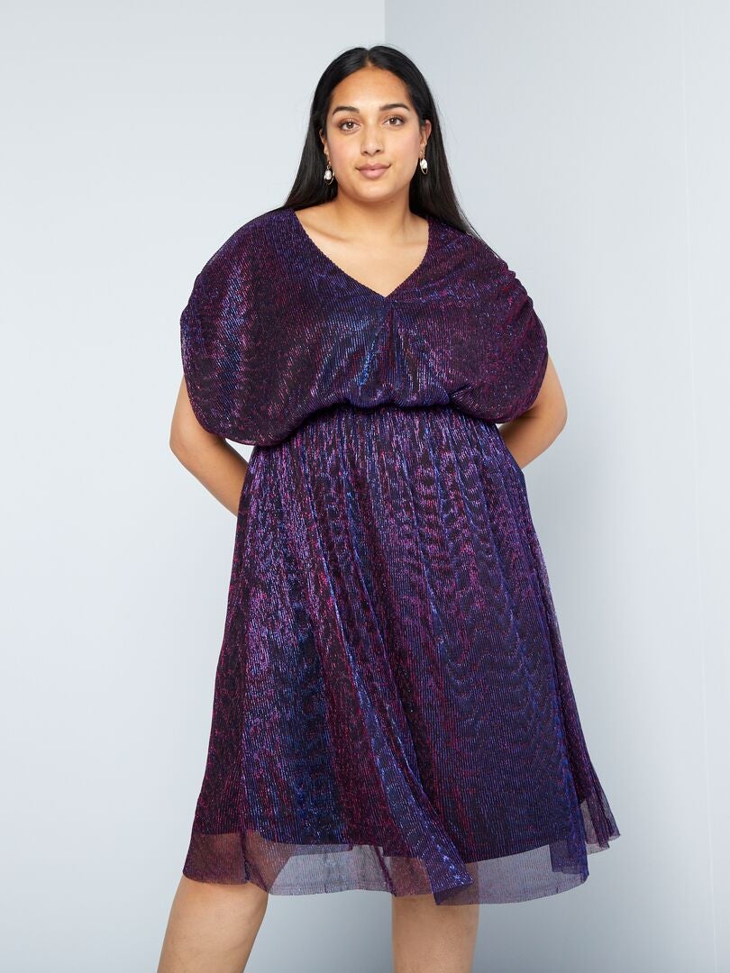Vestido corto de fiesta - MORADO