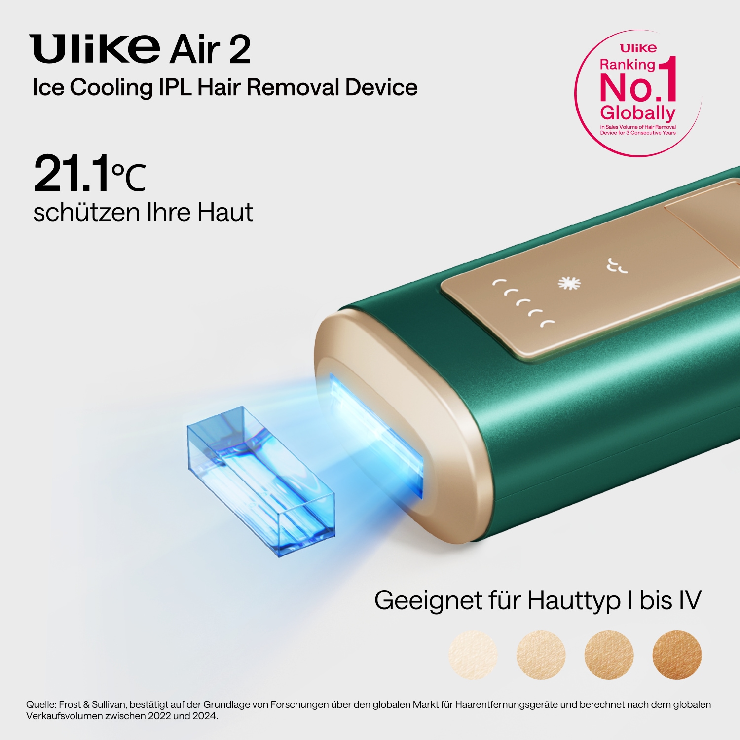 Dispositivo de depilación IPL ULIKE Air2 Green - 1 unidad