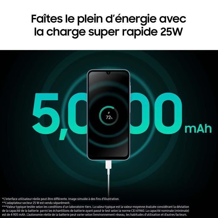 Smartphone Samsung Galaxy A25 de 256 GB, 5G, azul