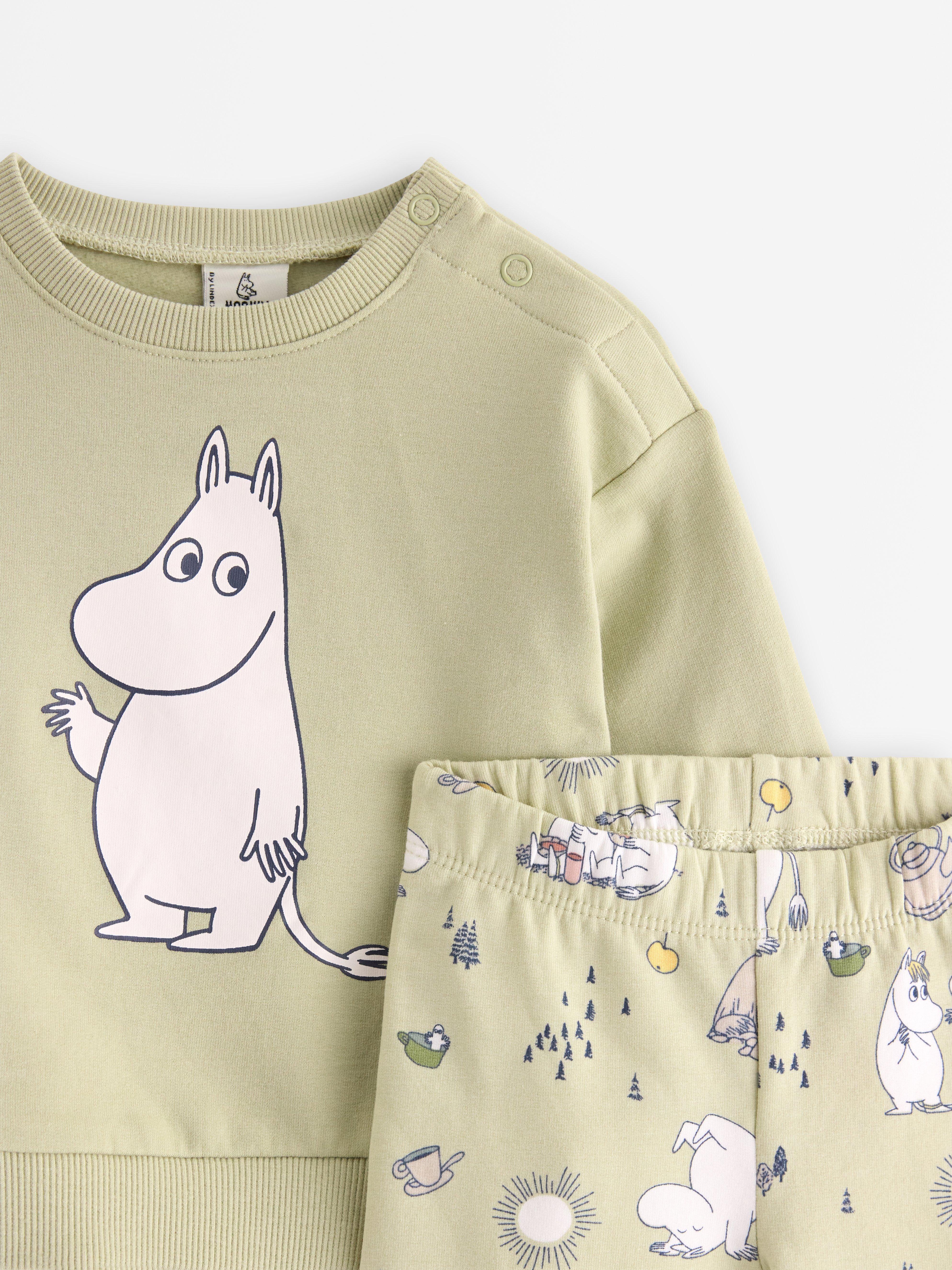 Conjunto Mumin Verde Claro Acinzentado