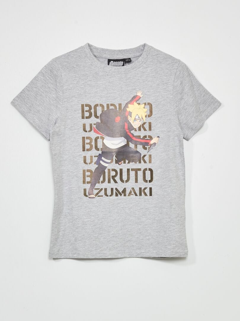 Camiseta 'Boruto' - cinza