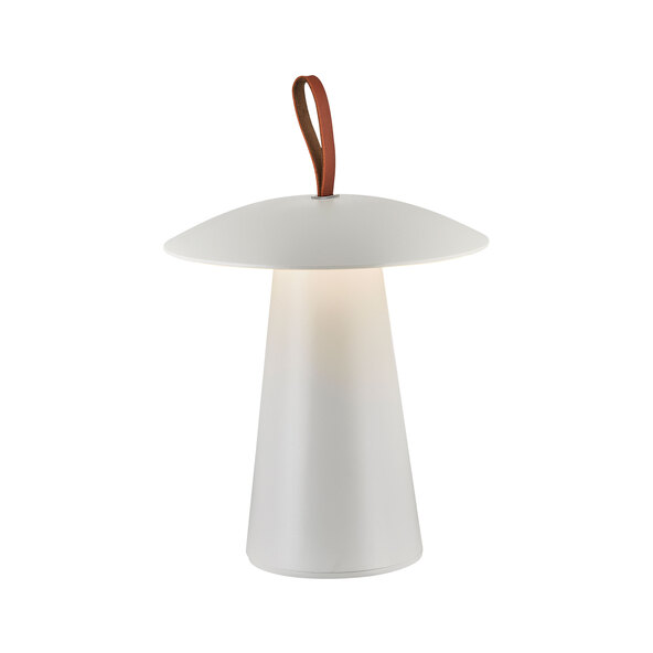 Lampă de masă Ara To-Go LED pentru exterior, alimentată cu baterii, albă
