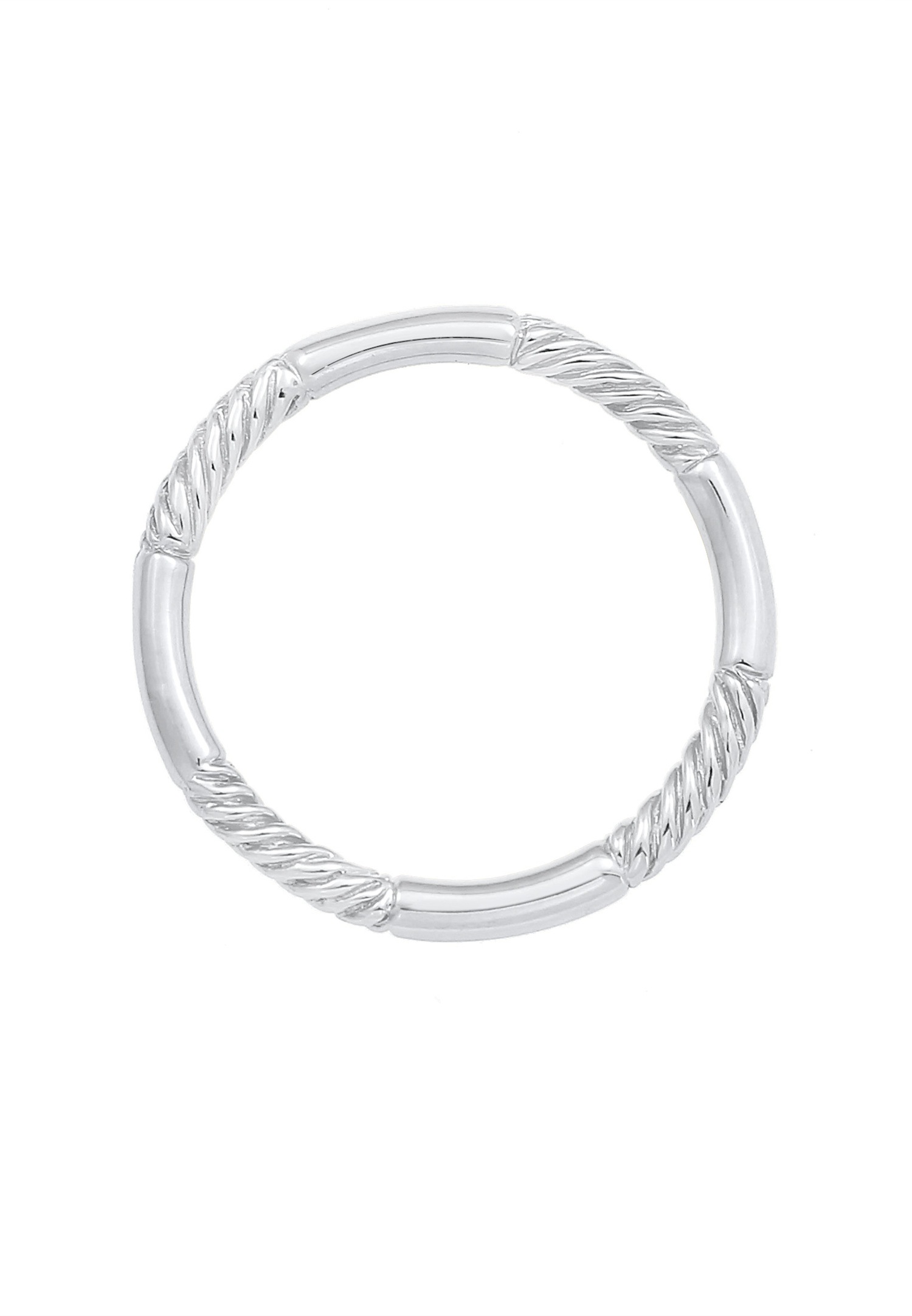 Elli Empilage Basic Tourné Minimale Femme - (925/1000) Argent