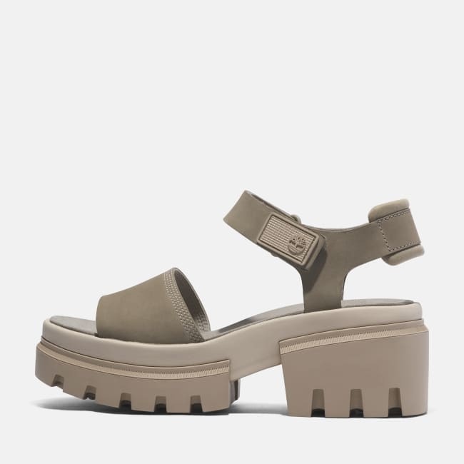 Sandalo a Doppia Fascia Everleigh da Donna in                beige